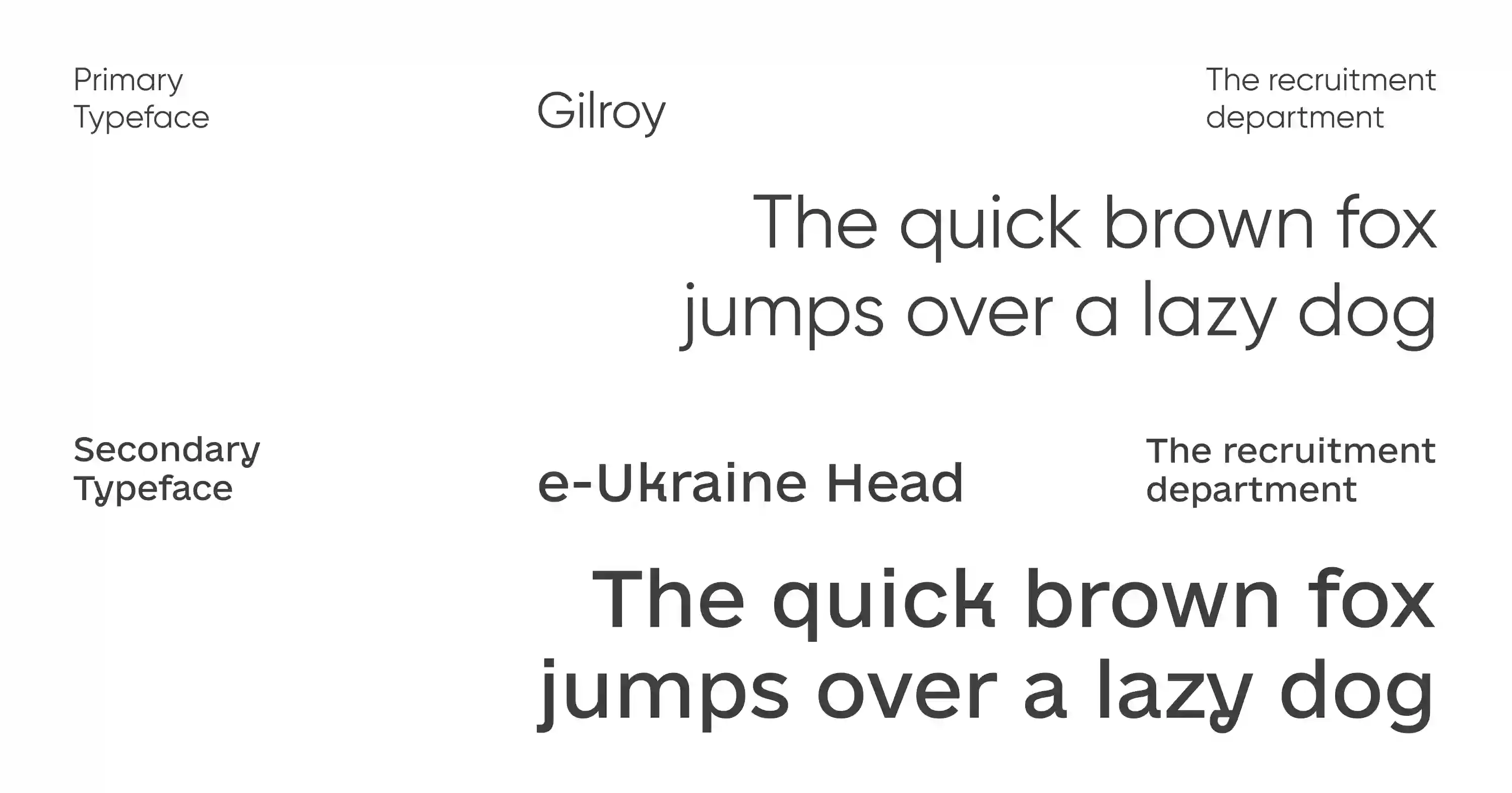 student recruit website typography